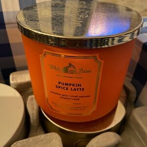 White Barn Pumpkin Spice Latte Candle - Vibrant Orange
